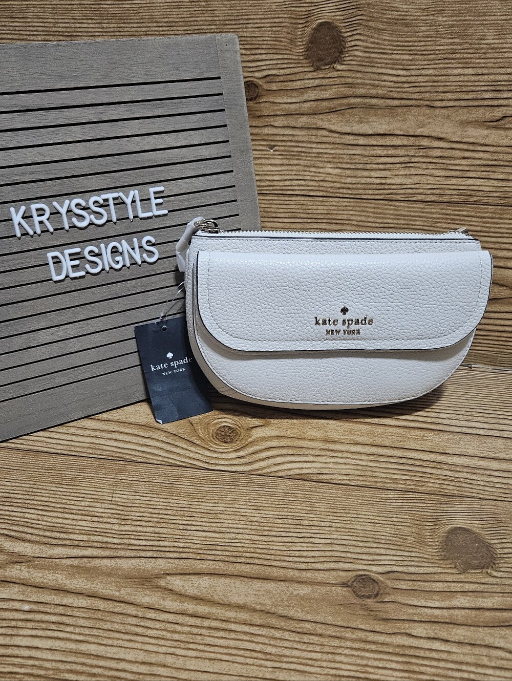 Kate spade white leather belt bag
